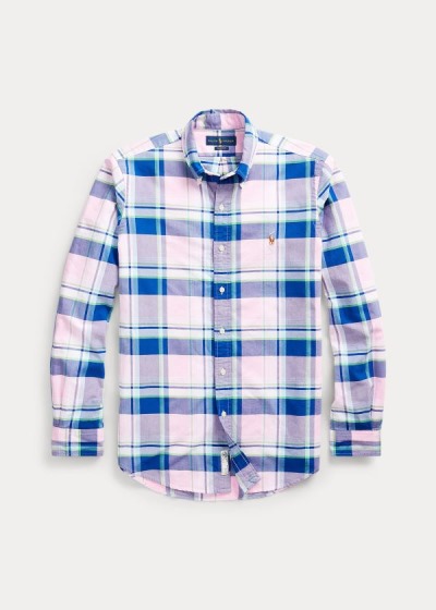 Men's Polo Ralph Lauren Classic Fit Plaid Oxford Shirt | 389650LXB